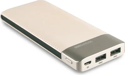 Produktbild von RealPower Powerbank PB-8000 Fashion Champagner 8.000mAh
