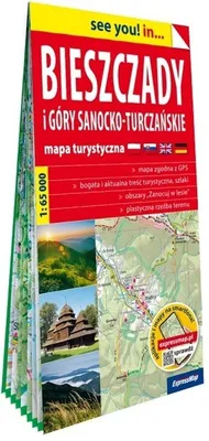 Immagine prodotto di I Bieszczady e i Monti Sanocko-Turczańskie; mappa turistica cartacea in scala 1:65 000