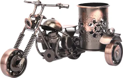 Zdjęcie produktu dla Model motocykla, model motocykla w stylu vintage, uchwyt na długopis motocyklowy, stojak na długopis motocyklowy, ozdoby motocyklowe