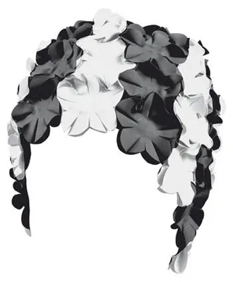 Produktbild von Beco Damen-Badekappe mit Blumenmuster | Gummi | Schwarz/Weiß**