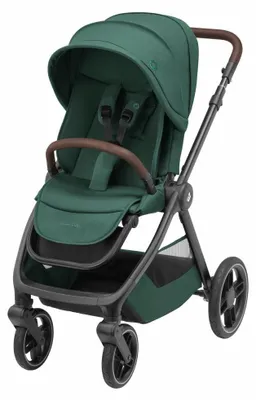 Produktbild von Maxi-Cosi Oxford Baby Kinderwagen, 0–4 Jahre, kompakt zusammenklappbar, Geräumiger Sitz, Sanfte Federung, 10 kg Aufbewahrungskorb, Essential Green