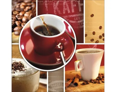 Produktbild von Glasbild Red Coffee II 30x30 cm