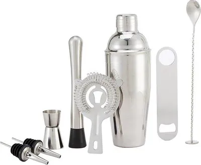 Produktbild von Famanu Cocktailshaker-Set 8-teilig - Edelstahl