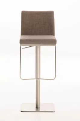 Produktbild von In And OutdoorMatch Barhocker Laurence - Mit Rückenlehne - Polyester - 1er Set - Ergonomisch - Barstühle für Küche oder Kantine - Grau - Sitzhöhe 58-82cm