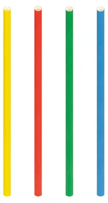 Produktbild von 300x Trinkhalme aus Papier bunt Ø6mm 15cm