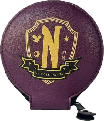 Obrázok produktu pre Wednesday - Peňaženka „Nevermore“, logo CD466 (jednotná veľkosť) (fialová)