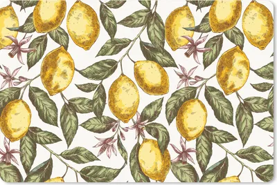 Produktbild von MuchoWow® Schreibtischunterlage Muster - Blumen - Zitrusfrüchte 60x40 cm - XXL Mauspad - Großes Mauspad