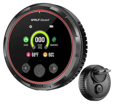 Imagen del producto de Detector 5 en 1: detecta roedores, monóxido de carbono y gas. Pantalla LCD