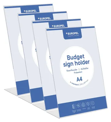 Productafbeelding van Tafelstandaard, set van 4, L-standaard, DIN A4 hoog