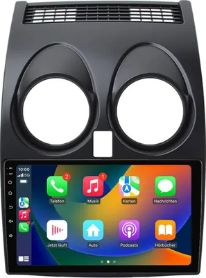 Obrázek produktu pro Android autorádio 9 palců 64 GB pro Nissan Qashqai J10 2006–2013 s CarPlay a Android Auto navigací a Bluetooth