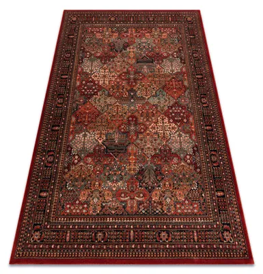 Image de Tapis en laine KASHQAI 4309 300 oriental, cadre bordeaux rouge 240x340 cm