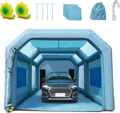 Immagine prodotto di Tenda di pittura gonfiabile portatile per la pittura a spruzzo Tenda di pittura a spruzzo gonfiabile cabina di pittura di protezione per progetti fai da te