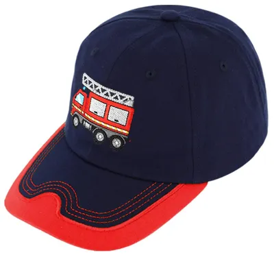 Fiebig Kinder Baseball-Cap mit Traktor-Muster in rot