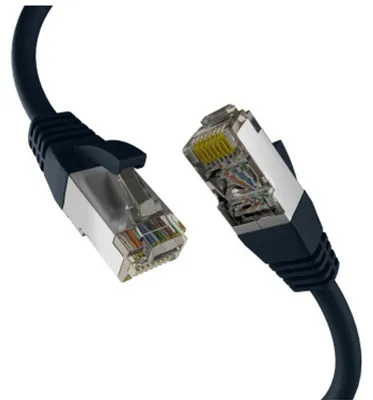 Produktbild von Efb Cat8.1 Schwarz 10M Rj45 Patchkabel S/Ftp Pimf
