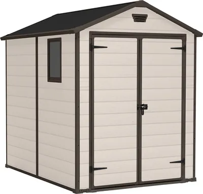 Immagine prodotto di Dmora Casetta da Giardino Cranbrook 236.8x185.8x227h cm Beige, Resistente Agli Agenti Atmosferici Presenza Finestre
