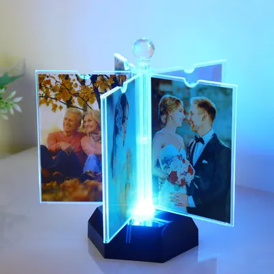Obrázek produktu pro Fotoláček, akryl, 15,6 x 10 cm, 10 fotografií, otočný o 360°, vhodný na psací stůl