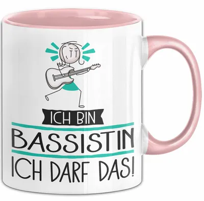 Produktbild von Geschenk für Bassistin Tasse Lustige Geschenkidee Geburtstag Ich Bin Bassistin Ich Darf Das (Rosa)