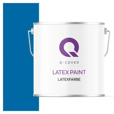 Produktbild von Latexfarbe  5 L Dunkelblau Innenfarbe Wandfarbe Deckenfarbe Klasse 3 Mattfarbe Scheuerfest Hohe Deckkraft