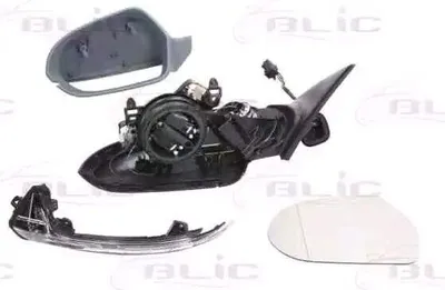 Produktbild von BLIC 5402-25-2001033P Außenspiegel Seitenspiegel Links für AUDI A6 Avant (4G5, 4GD, C7) Beheizt Asphärisch Grundiert Elektrisch
