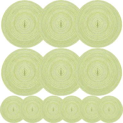 6 runde Tischsets & Untersetzer, hitzebeständig, waschbar, Ø 36 cm