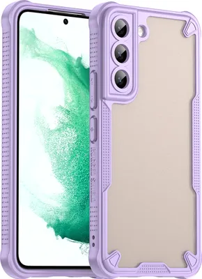 Produktbild von Schutzhülle für Samsung Galaxy S22, transluzente matte Rückseite, TPU Bumper Case Lila