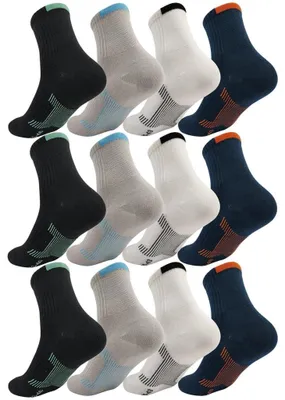Produktbild von 12 Paar Herren Sport Sneaker Socken Quarter Socks Kurzsocken Halbsocken Mix2/40-43