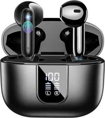 Produktbild von Sofortübersetzung in 143 Sprachen/42 Std Spielzeit, Sprachübersetzer Kopfhörer Bluetooth 5.4 Bass Sound/Wasserdichte, KI Ohrhörer für Reisen Lernen