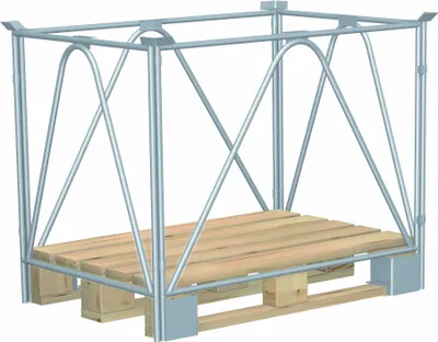Produktbild von Variofit Palettenaufsatz Typ 68, verzinkt, Abmaße:1200x1000 mm, Nutzhöhe:810 mm