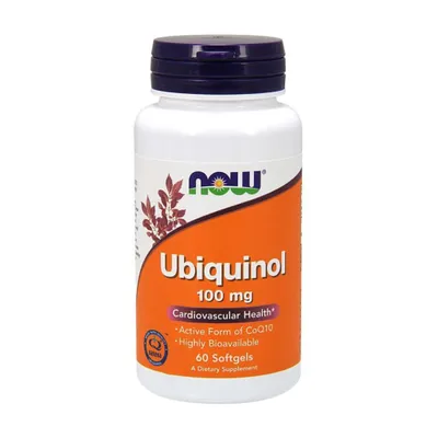 Produktbild von NOW Foods - Ubiquinol, 100mg, 60 Weichkapseln