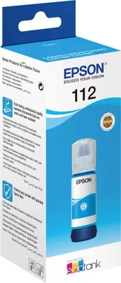 Produktbild von Epson EcoTank 112, Original, Pigment Cyan, Epson, L5160, L5150, 6000 Seiten, 70 ml