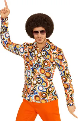 Produktbild von 70er Jahre Bubbles Hemd als Herrenkostüm für Fasching Größe: XXL