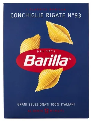 Zdjęcie produktu dla Makaron muszelki Conchiglie Rigate n93  500g - Barilla