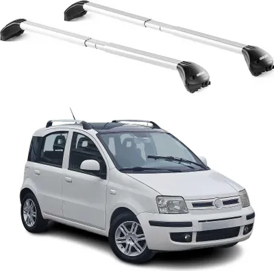 Image de Barres de toit pour Fiat Panda III Cross 2014-2025 Gris Argenté 2 pièces ABE