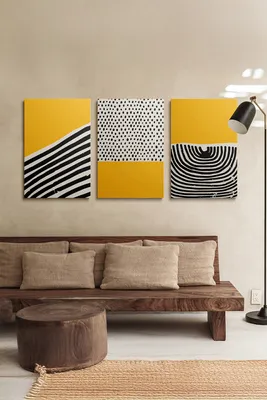 Produktbild von Wallity, Ersycnvs19 - 50 x 70, Dekoratives Leinwandgemälde (3 Teile), Mehrfarbig, 100 % LEINWAND, 50 x 70 cm
