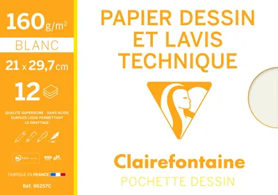 Obrázok produktu pre Clairefontaine 96257C, 12 listy