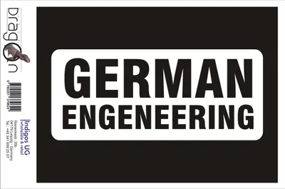 Produktbild von Aufkleber / Autoaufkleber - JDM / Die cut / Auto / OEM - German Engeneering - 210x90 mm rot - Heckscheibe / Heckscheibenaufkleber
