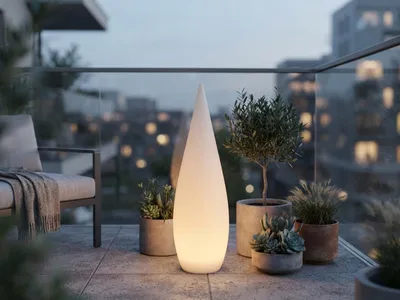 Produktbild von Trio - Stehlampe PALMAS - Weiß - 25x25x80 cm