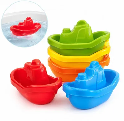 Image de Ensemble de 5 pièces "Badboot", dimensions 13 x 7 cm, empilable, pour baignoire et piscine