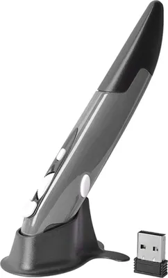 Produktbild von Optische Taschen-Stiftmaus 2,4 GHz kabellos, 3-stufige Geschwindigkeitsanpassung für PC, Laptop, Notebook, grau
