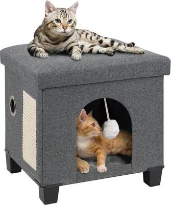 Imagen del producto de Jaula para perros gris, multifuncional y extensible, con plataforma para gatear y pelota: 375 x 325 x 36 cm