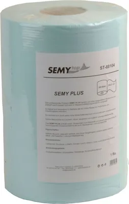 Produktbild von SemyTop Semy Plus Putztuchrolle 29 cm - türkis - 300 Blatt - 1 Rolle Putztücher