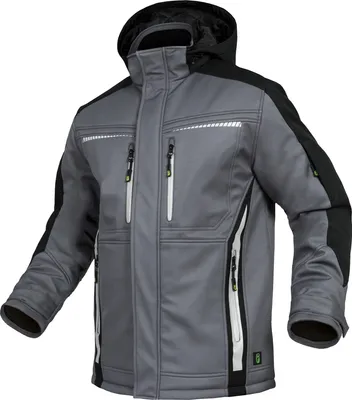 Produktbild von Leibwächter Flex Line Winter-Softshelljacke grau-schwarz XXL