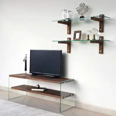 Immagine prodotto di Skye Decor, TV105, mobile TV, noce, 100 % LEGNO DI PINO MASSICCIO, 120 x 35 x 45 cm