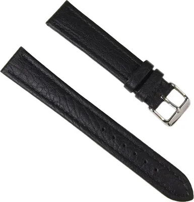 Produktbild von EULIT | Ohio Uhrenarmband 18mm | Büffelkalb, genarbt | schwarz 17589S