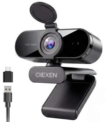 Productafbeelding van 1080P Webcam met Microfoon, Automatische Belichting 90° FOV