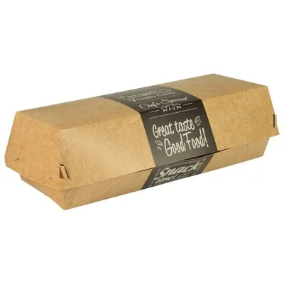Produktbild von 50x PAPSTAR Baguetteboxen Sandwichboxen aus Pappe 22 x 8,5 cm 'Good Food'