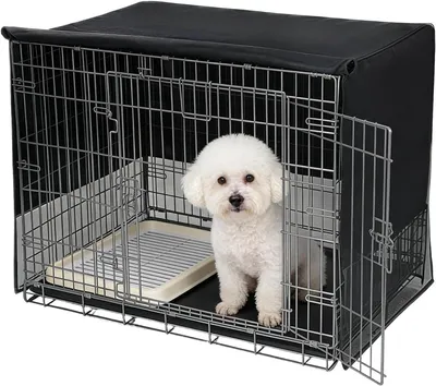 Produktbild von Wasserdichte und schützende Hundekäfigabdeckung aus Oxford-Stoff für kleine bis mittelgroße Hunde im Innen- und Außenbereich