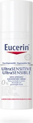 Produktbild von Eucerin UltraSensitive, Tages- & Nachtcreme, Frauen, Jeder Hauttyp, Beruhigend, 50 ml, Aqua, Squalane, Glycerin, Pentylene Glycol, Methylpropanediol, Tapioca Starch, Arginine HCL,...