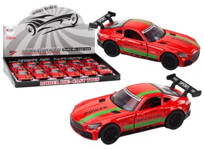 Produktbild von Auto Sportowe Samochód 1:32 Figurka Spojler Metal Czerwony Dźwięki