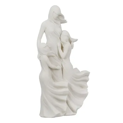 Produktbild von Gilde Figur, Familie, "Family in the wind", Kunstharz, weiß, VE 2, L. 8.5 cm, B. 15 cm, H. 28.5 cm 58853 4063387588536